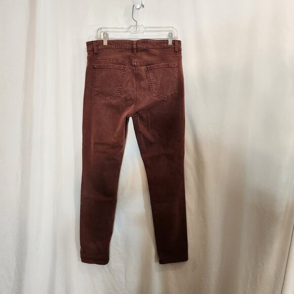 TOMMY HILFIGER Classic Skinny Red 5 Pocket Stretch Jeans Womens 12 Streetwear - Picture 3 of 9